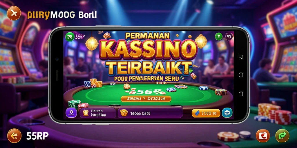 Tampilan gameplay menarik dari aplikasi Kasino 55RP.