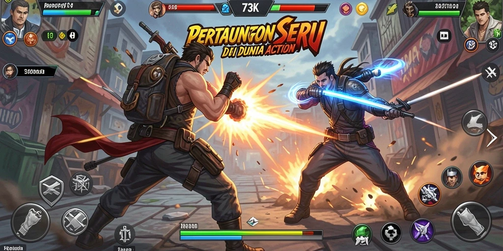Tangkapan layar gameplay action yang penuh aksi dan keseruan.