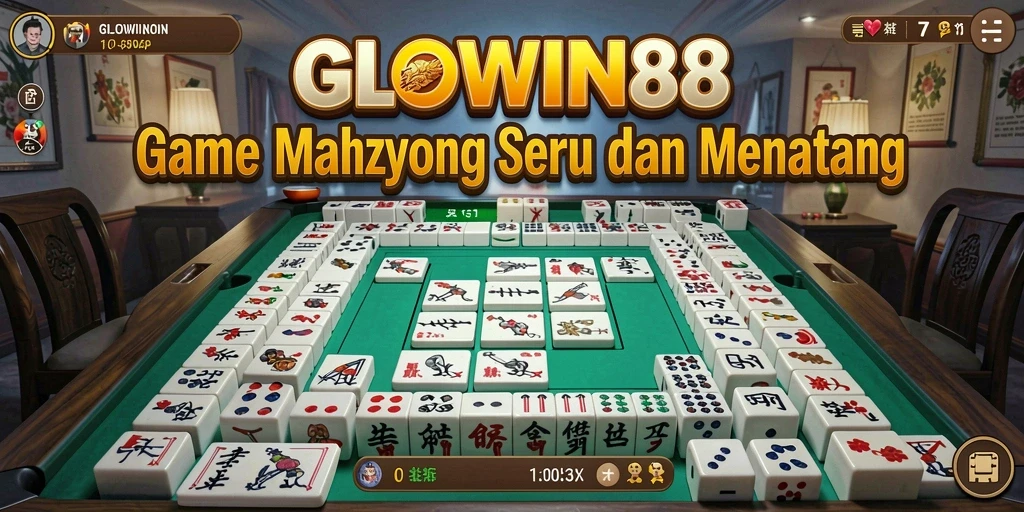 Screenshot GLOWIN88 menampilkan gameplay Mahjong yang seru dan menantang.