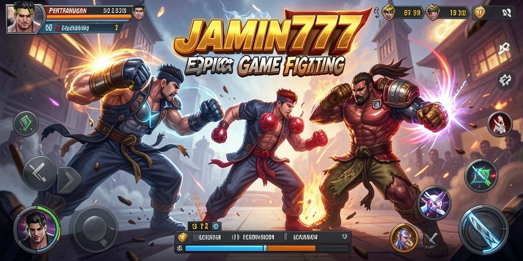 Screenshot menunjukkan aksi pertarungan seru dalam JAMIN777.