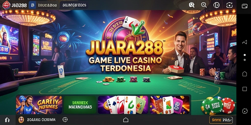 Tampilan gameplay Live Casino JUARA288 dengan dealer profesional dan pemain aktif.