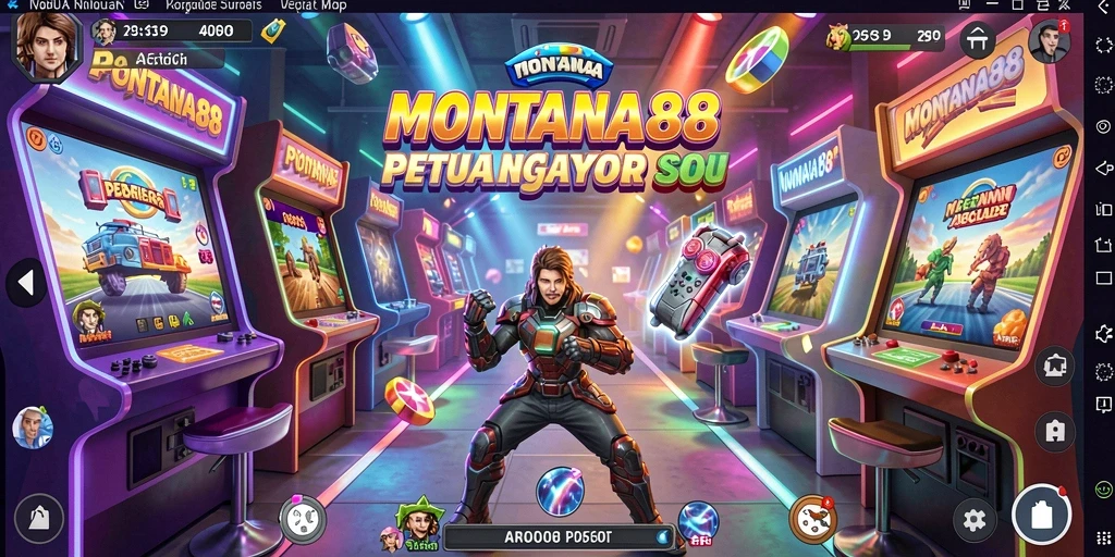 Tampilan gameplay seru MONTANA88 yang penuh warna.