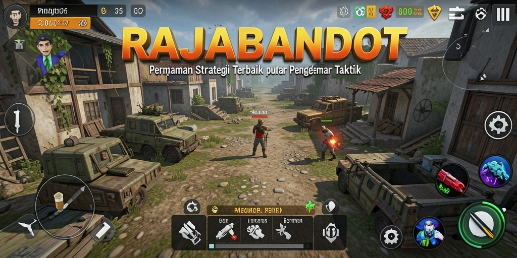 Tampilan gameplay seru RAJABANDOT dengan aksi strategi yang intens.
